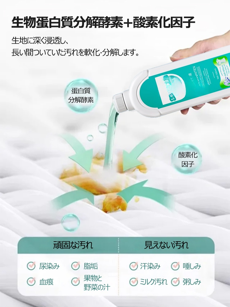 【全店舗で100万本以上販売】古着を新品のようにするシミ取り&明るさ強化洗剤