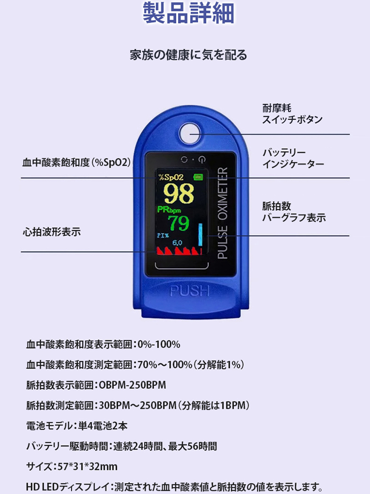 クリップ式パルスオキシメーター