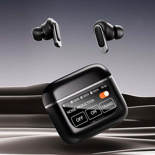 スクリーン搭載Bluetoothワイヤレスイヤホン