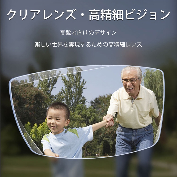 ブルーライト対策のリムレス老眼鏡