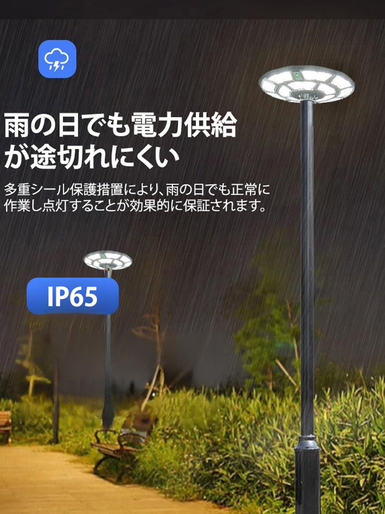 一体型ソーラーライト【年間の電気代 0円】【防水性、防錆性、耐候性に優れており、30年間使用できます】