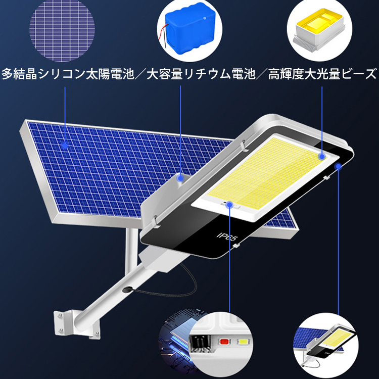 【驚きの高輝度】防水型ソーラー街路灯