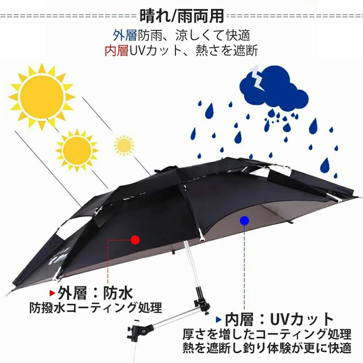 アウトドア用日焼け止め釣り傘