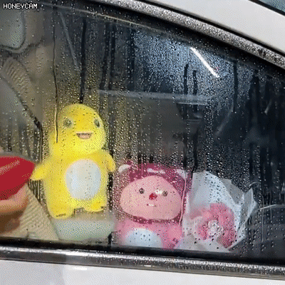 自動車のガラスの艶だしマウス型ガラス洗浄剤