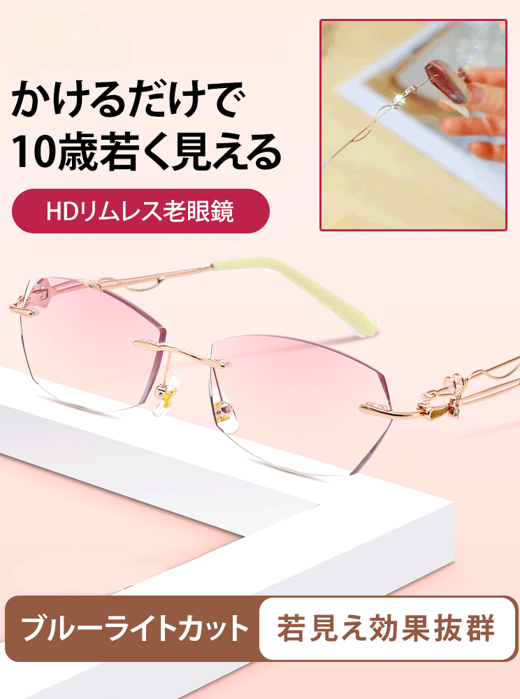 リムレス老眼鏡