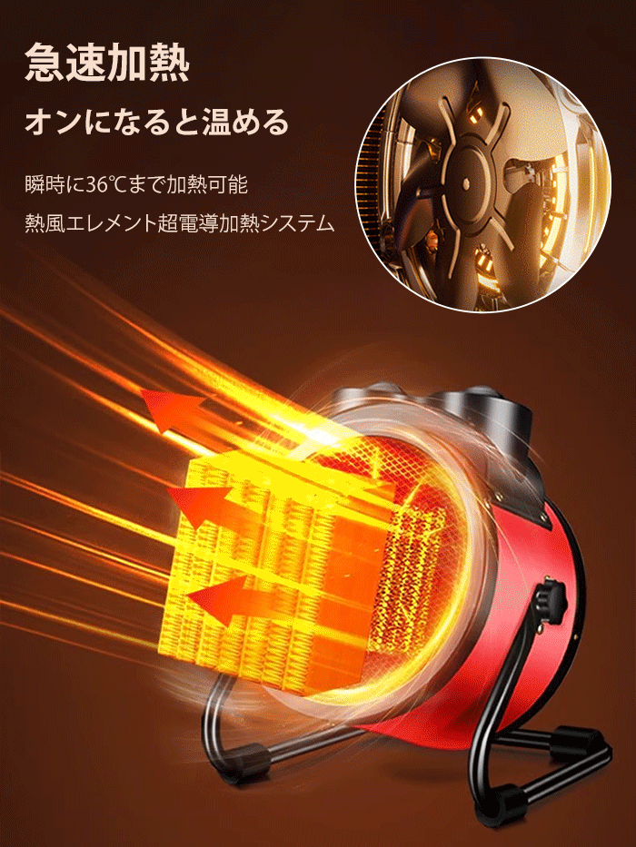 【200平方メートルを暖める】電気ヒーター