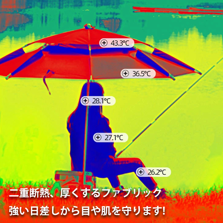 アウトドア用日焼け止め釣り傘