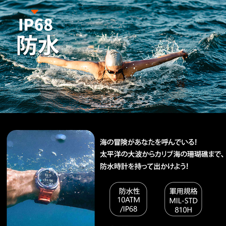 新型Bluetooth通話スマートウォッチ