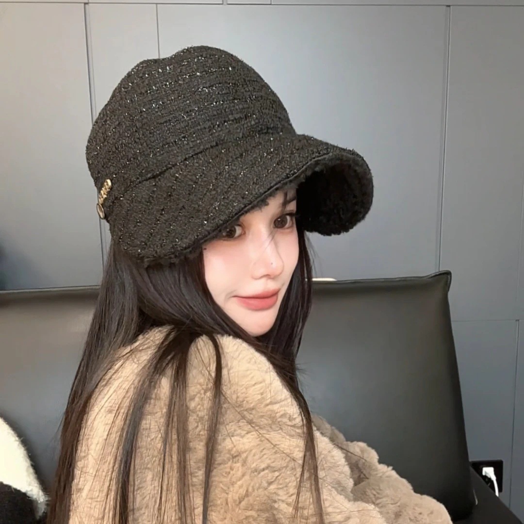 シャネルスタイル裏ボアレディース帽子