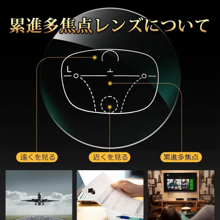 累進多焦点 超薄型老眼鏡