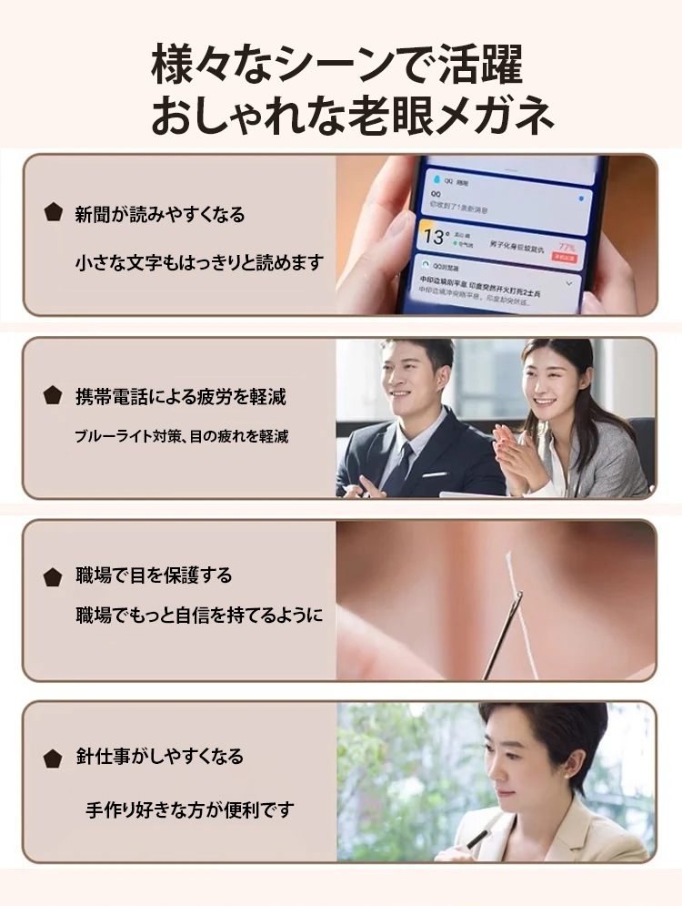 累進多焦点老眼鏡