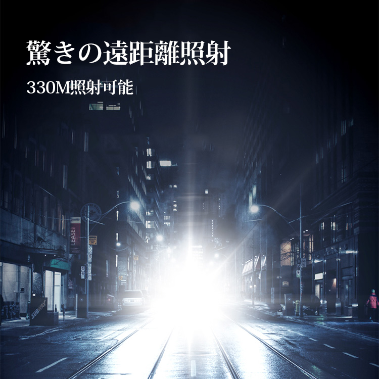 4ヘッド高輝度USB懐中電灯