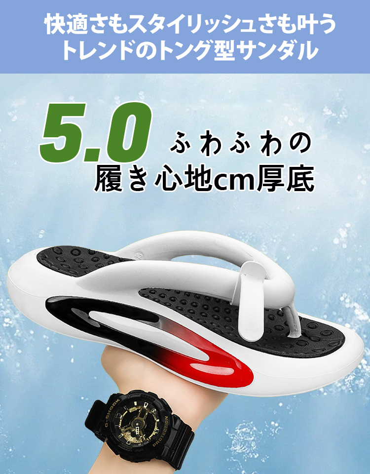 厚底トングサンダル