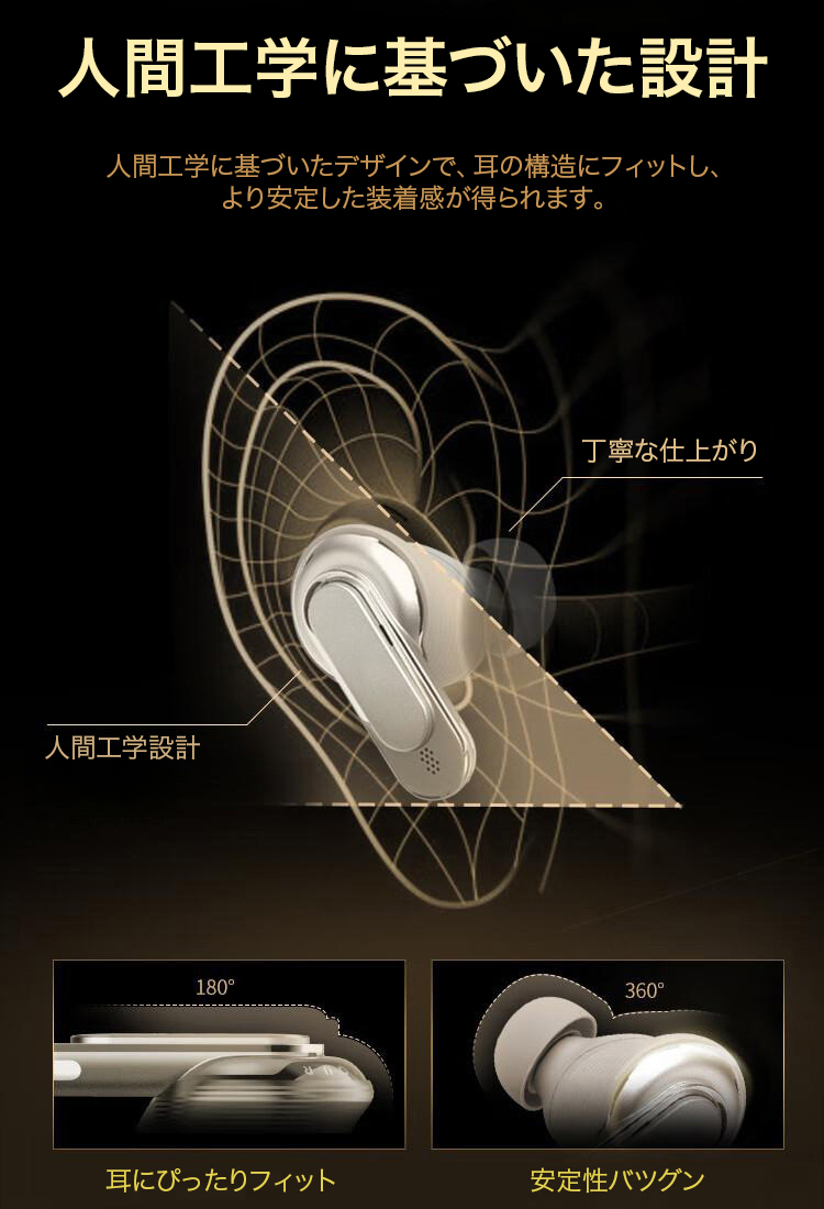 スクリーン搭載Bluetoothワイヤレスイヤホン