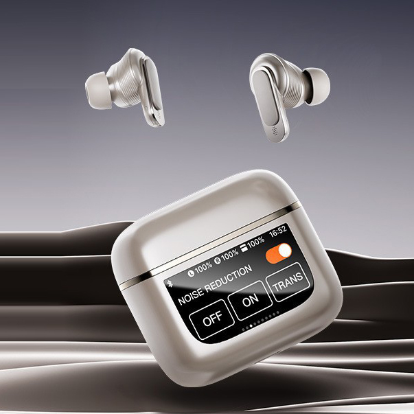 スクリーン搭載Bluetoothワイヤレスイヤホン