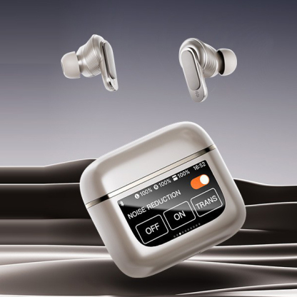 スクリーン搭載Bluetoothワイヤレスイヤホン