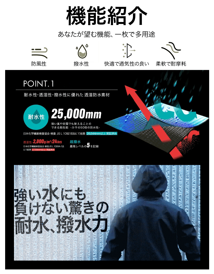 男女兼用アウトドアジャケット