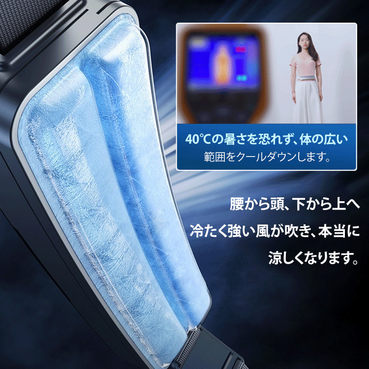 スマートな腰掛け扇風機