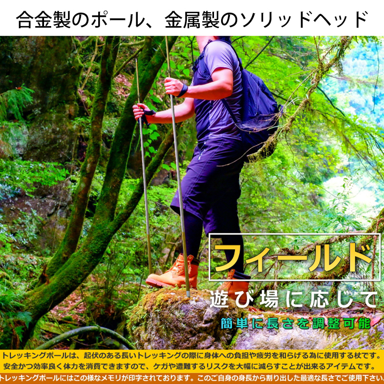 伸縮式多機能トレッキングポール