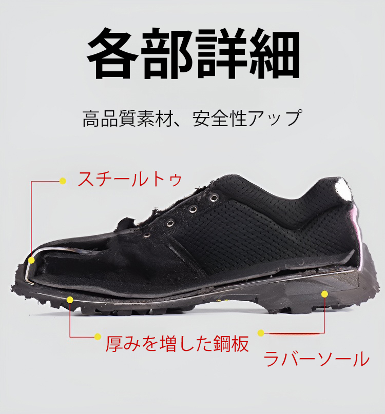 【耐衝撃・耐突刺性】作業靴