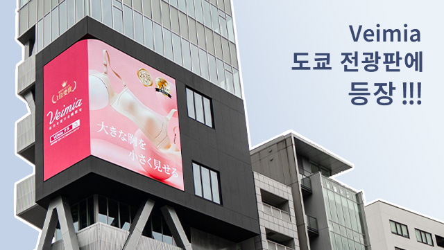 일본 도교 전광판에 등장 VEIMIA
