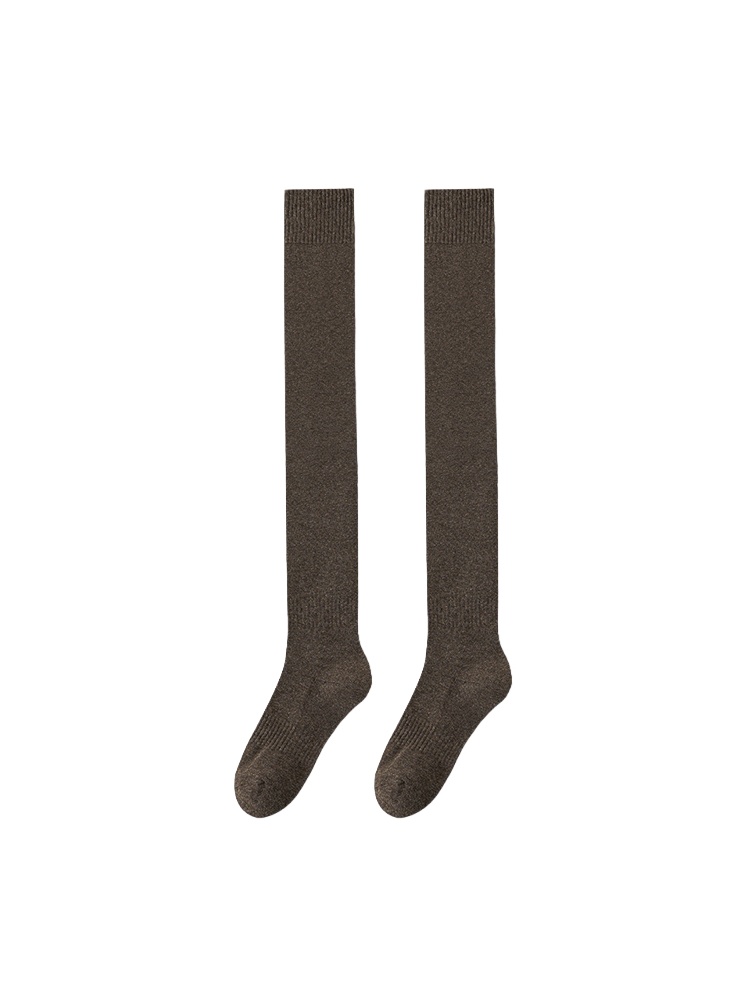 도톰 기모 오버니삭스 다크 브라운 VEIMIA 베이미아