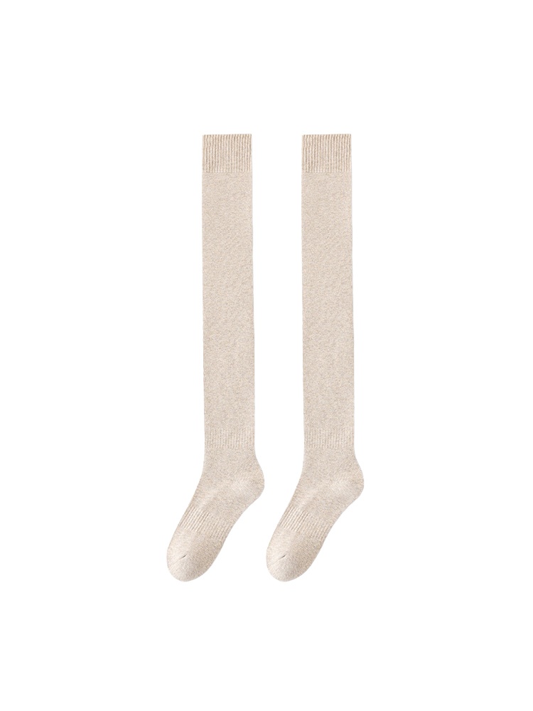 도톰 기모 오버니삭스 베이지 VEIMIA 베이미아