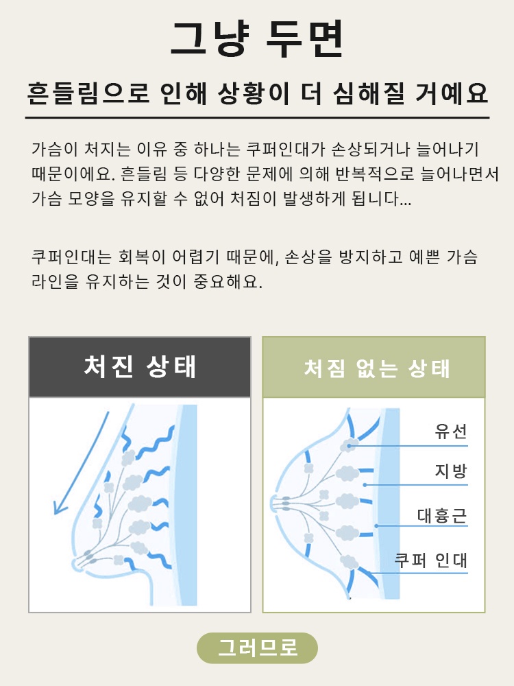 24시간 착용 가능한 올데이 나이트 브라 그냥 두면 흔들림으로 인해 상황이 더 심해질 거예요 VEIMIA 베이미아