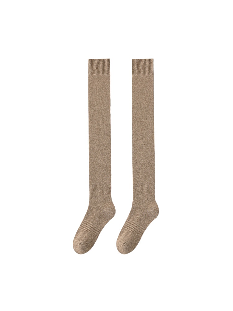 도톰 기모 오버니삭스 라이트 브라운 VEIMIA 베이미아