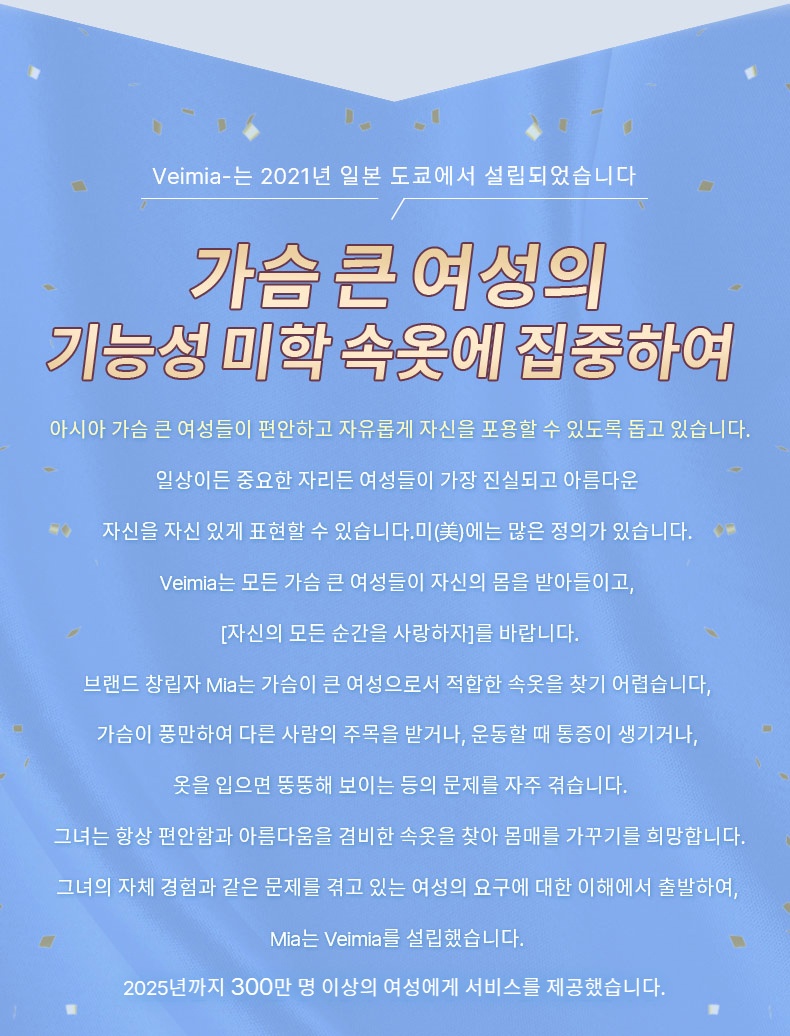 처짐가슴 자세 교정 통기성 브라 큰 가슴 여성을 위한 기능성 미학 속옷에 집중하여 VEIMIA  