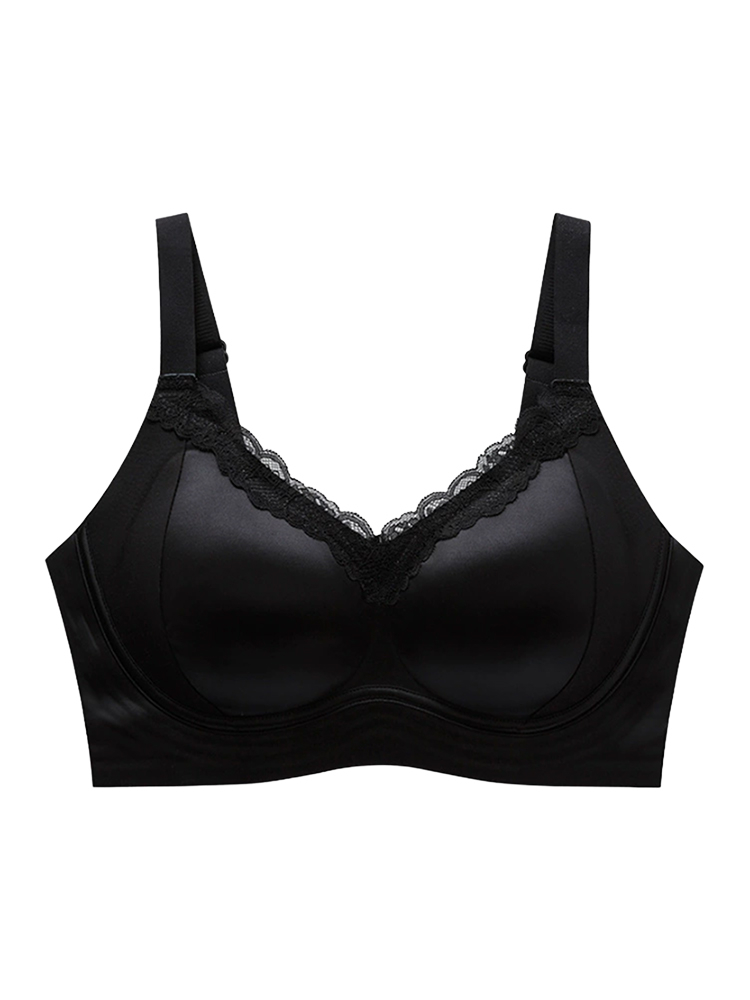 새틴 처짐 방지 보정 브라 컬러 블랙 VEIMIA