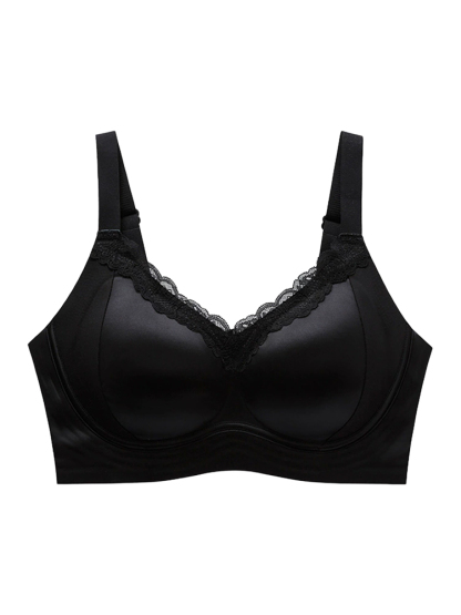 새틴 처짐 방지 보정 브라 컬러 블랙 VEIMIA