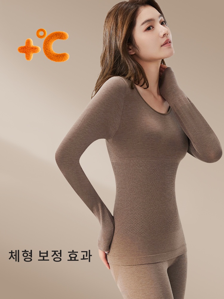 울 함유 보온 내복 세트 체형 보정 효과 VEIMIA 베이미아