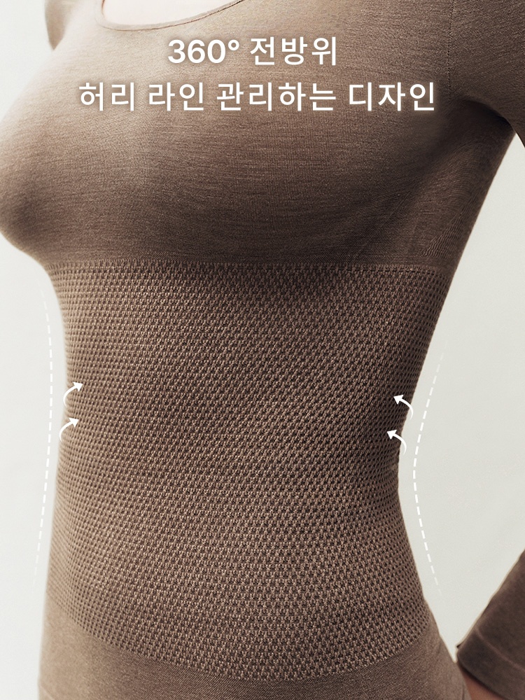 울 함유 보온 내복 세트360°전방위 허리 라인 관리하는 디자인 VEIMIA 베이미아