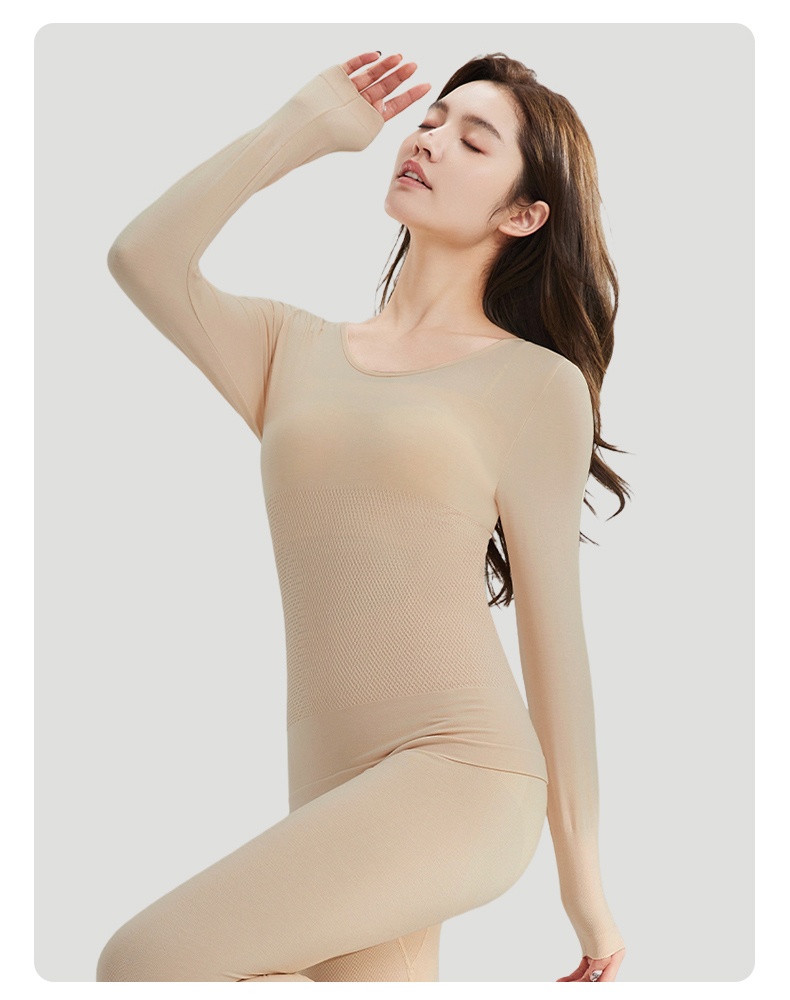 울 함유 보온 내복 세트 스킨 이미지  VEIMIA 베이미아