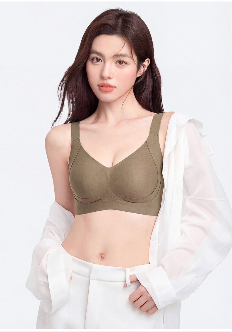 편안한 사이드 리프팅 밴드 브라 모델 착용 이미지 VEIMIA 베이미아