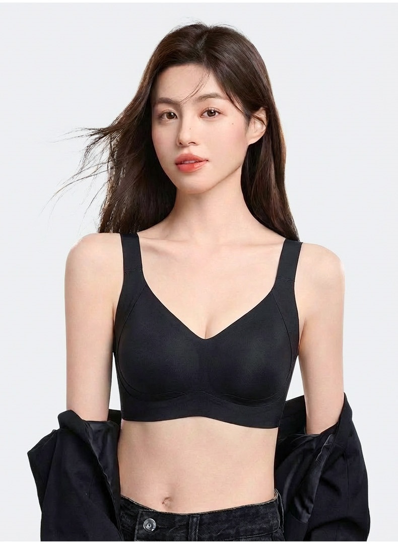 편안한 사이드 리프팅 밴드 브라 모델 착용 이미지 VEIMIA 베이미아