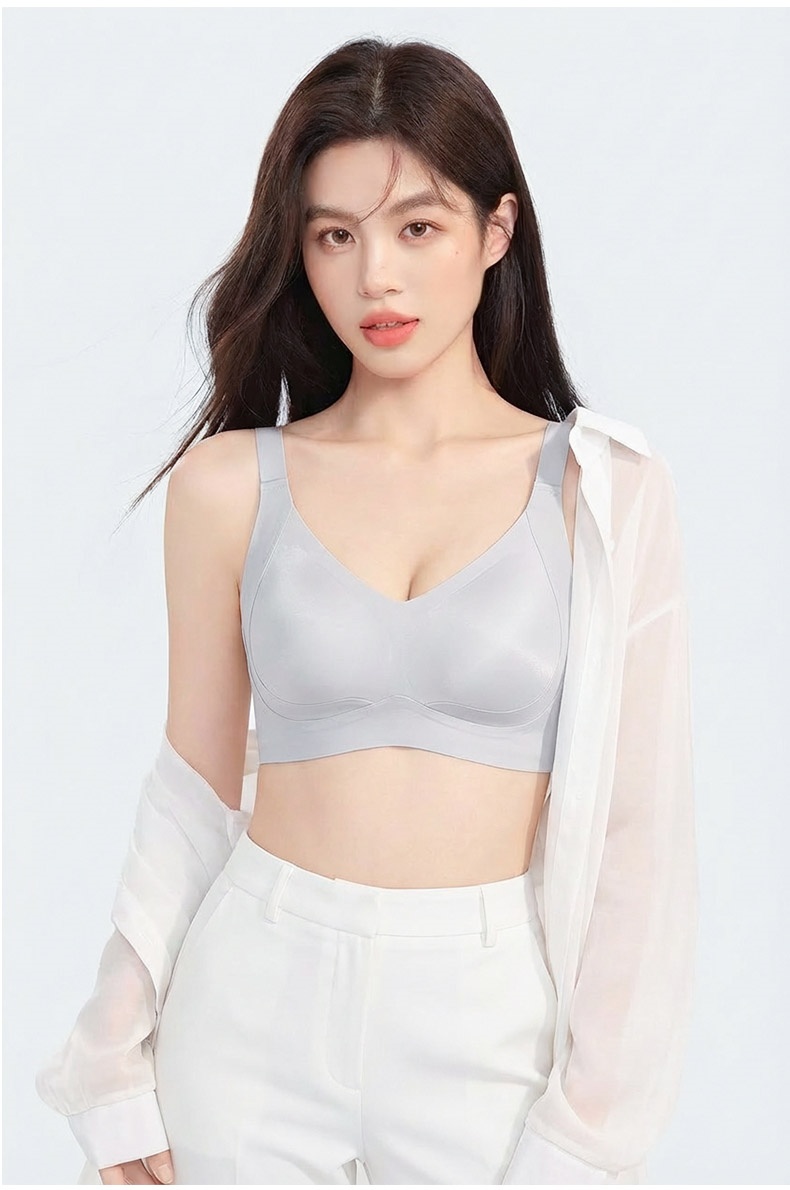 편안한 사이드 리프팅 밴드 브라 모델 착용 이미지 VEIMIA 베이미아