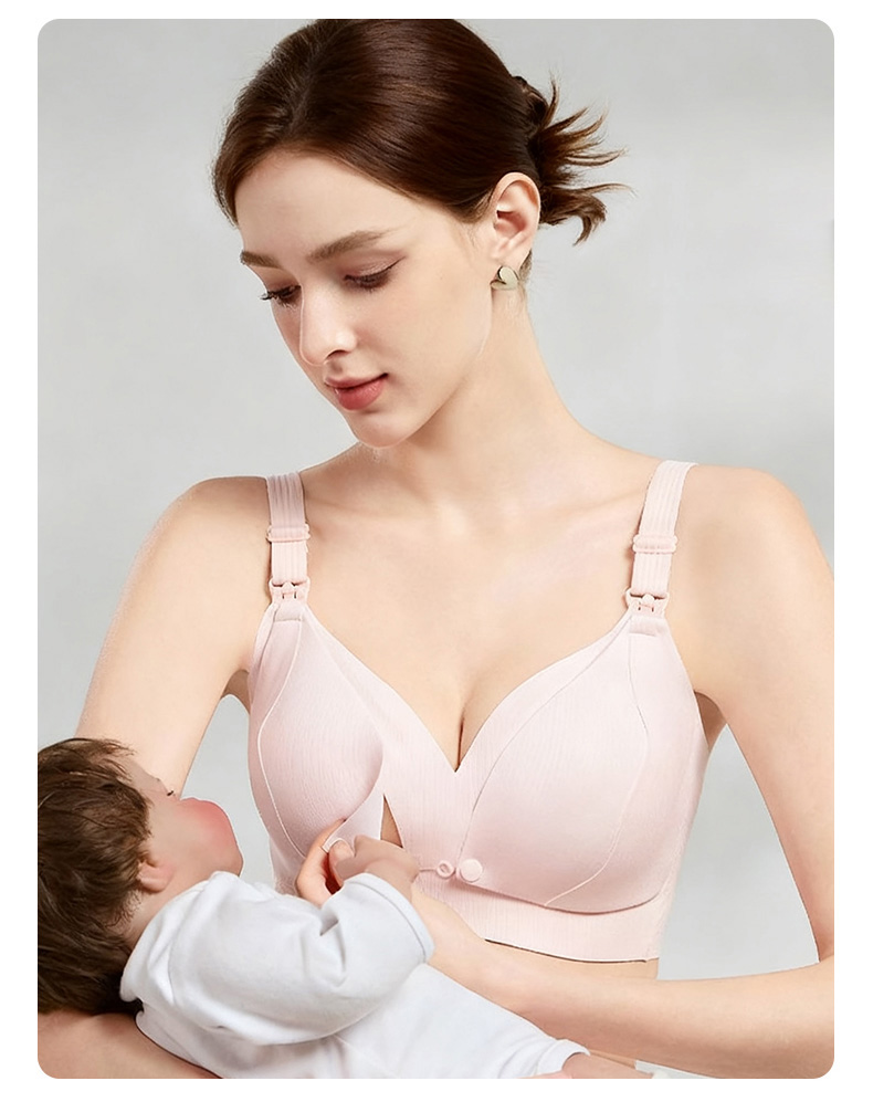 더블 오픈 수유 브라 모델 착용 이미지 VEIMIA 베이미아