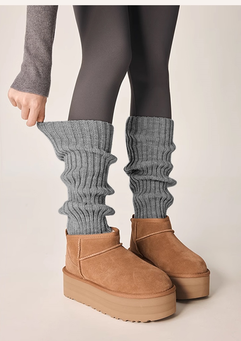 보온 레그워머 VEIMIA 그레이 착용 이미지 베이미아