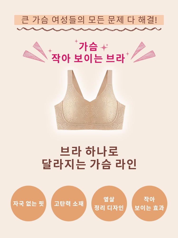 미니마이저 레이스 브라 큰 가슴 여성들의 모든 문제 다 해결! VEIMIA 베이미아