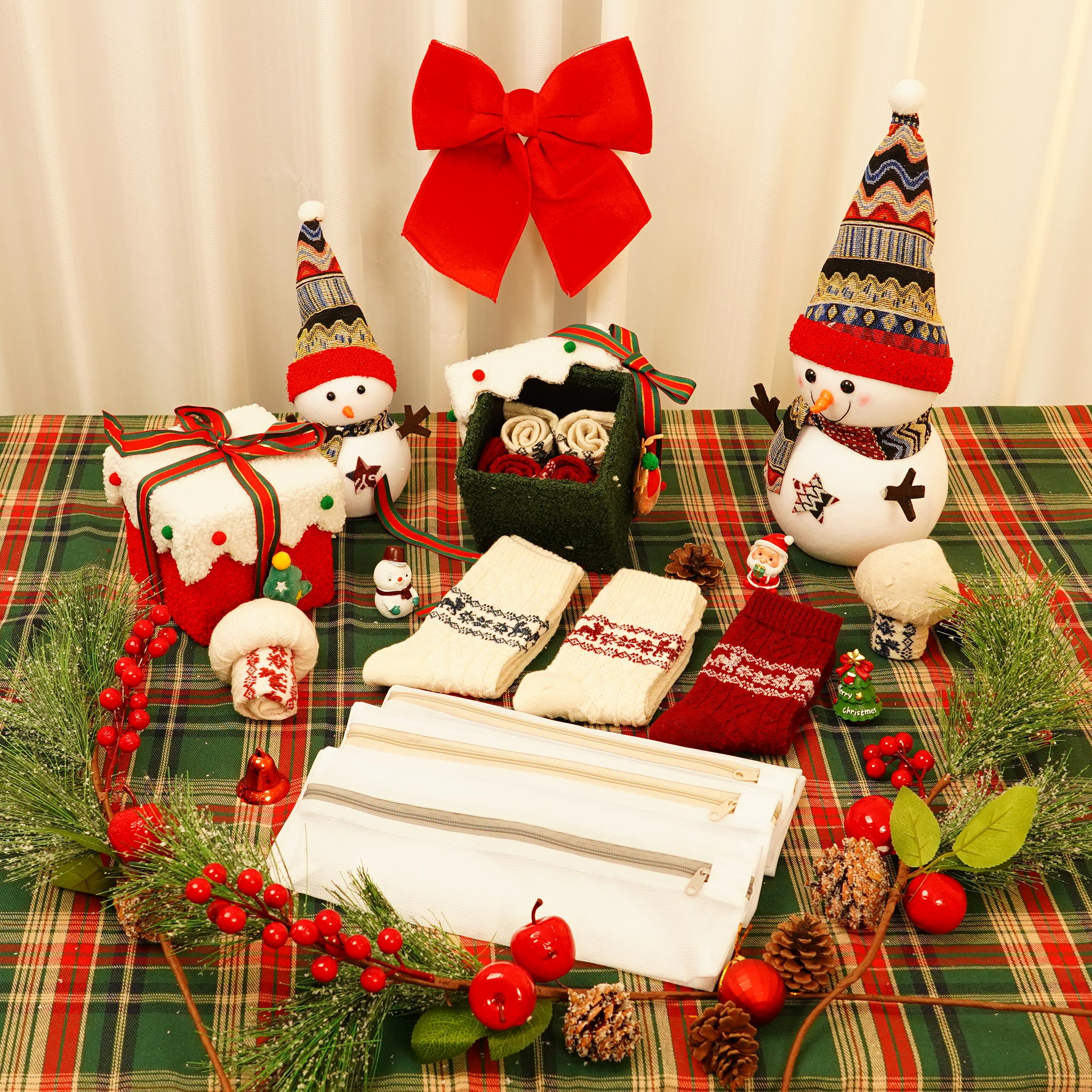 연말 선물 따뜻한 울 양말 + 속웃 전용 세탁망 VEIMIA