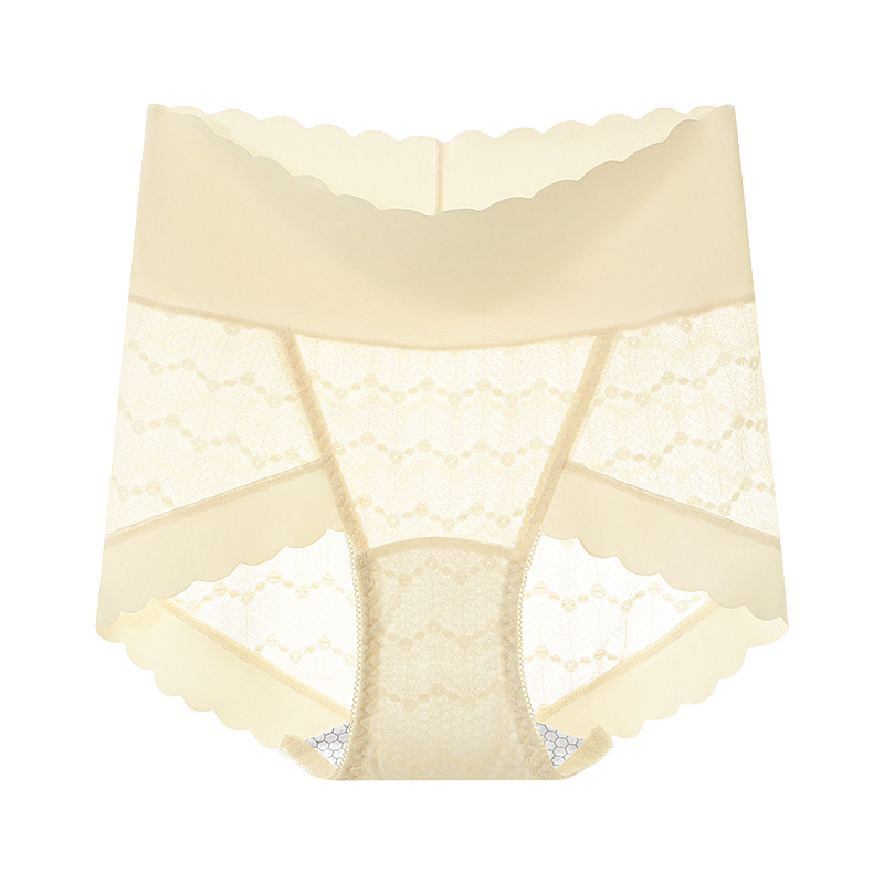레이스 하이웨이스트 실크 팬티 화이트 VEIMIA