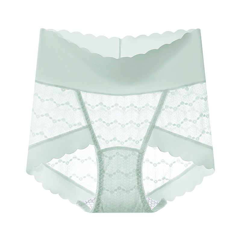 레이스 하이웨이스트 실크 팬티 민트 VEIMIA