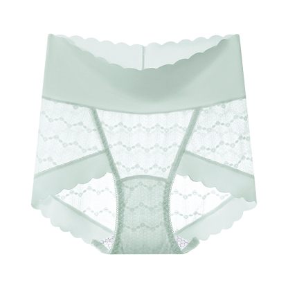 레이스 하이웨이스트 실크 팬티 민트 VEIMIA