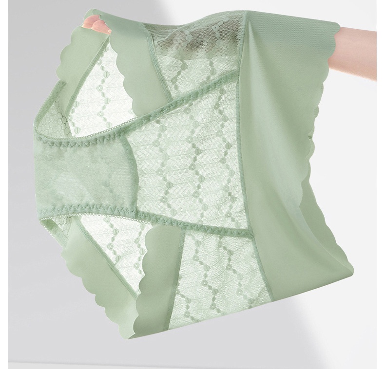 레이스 하이웨이스트 실크 팬티 상품 전시  VEIMIA