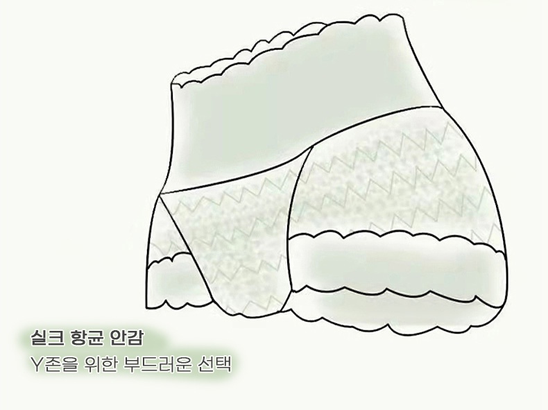 레이스 하이웨이스트 실크 팬티 실크 항균 안감 VEIMIA