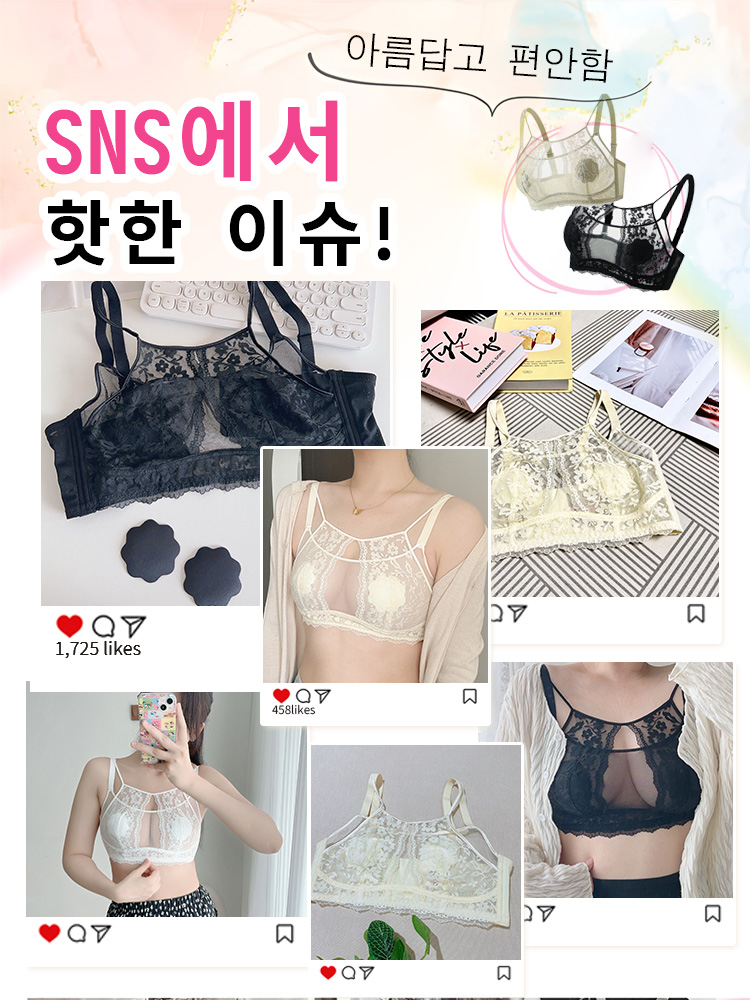 우아 섹시 프렌치 레이스 브라 SNS에서 핫한 이슈 VEIMIA