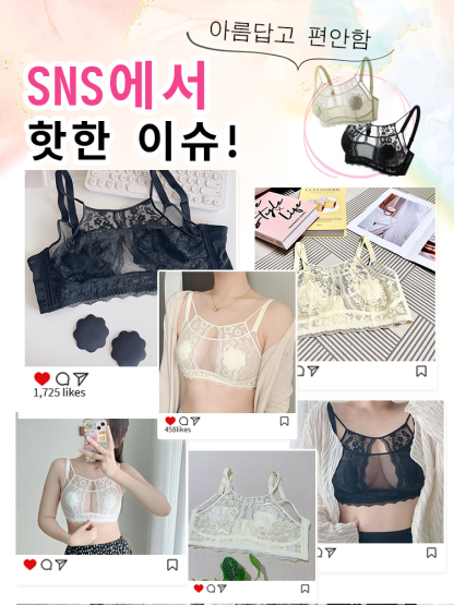 우아 섹시 프렌치 레이스 브라 SNS에서 핫한 이슈 VEIMIA