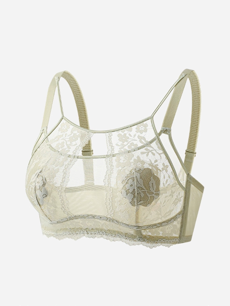 우아 섹시 프렌치 레이스 브라 그린 VEIMIA